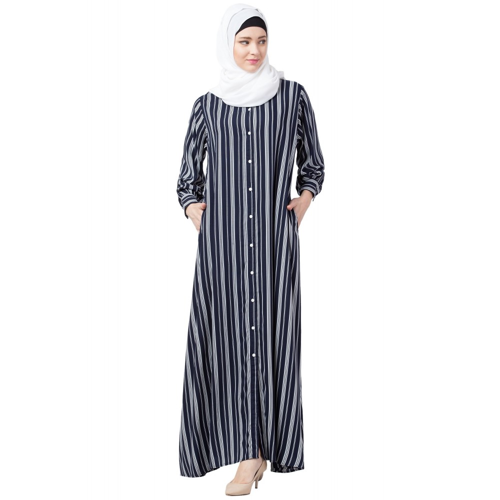 Striped abaya designs sale